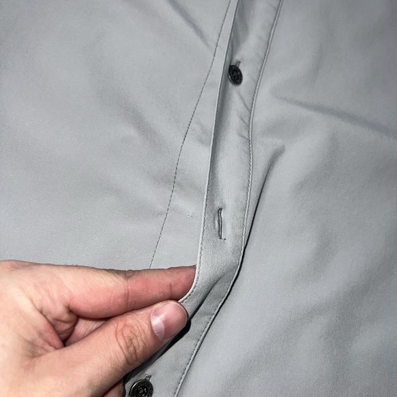 Kuhl Shirt Mens XL Renegade Tufflex Light Gray Short Sleeve Performance Stretch - Picture 7 of 7